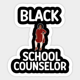 Black School Counselor Sticker